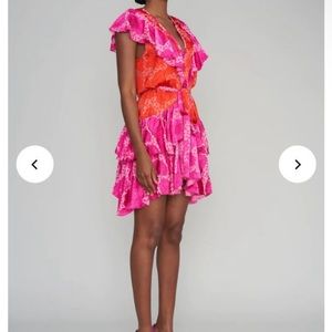 Le Superbe lil’ flirt dress color aura flra size 0 NWT